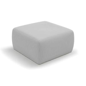 Pouf petit velours côtelé - Gris clair