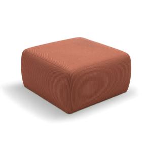 Pouf petit velours côtelé - Terracotta