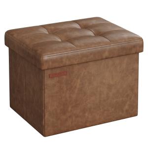 Pouf pliable 31 x 41 x 31 cm capacité de charge 130 kg marr…