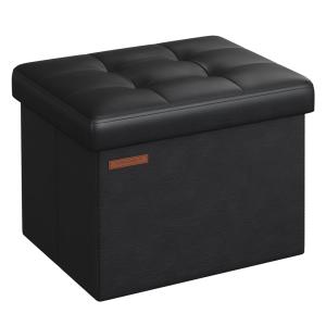 Pouf pliable 31 x 41 x 31 cm capacité de charge 130 kg noir