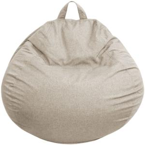 Pouf poire déhoussable beige 120 x 100 cm