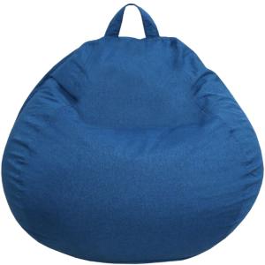 Pouf poire déhoussable bleu 105 x 85 cm