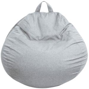 Pouf poire déhoussable gris 105 x 85 cm