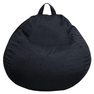 Pouf poire déhoussable noir 120 x 100 cm