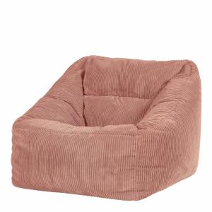 Pouf poire fauteuil velours côtelé rose aube