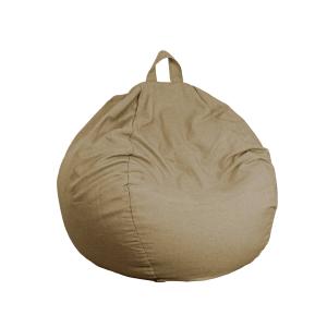 Pouf Poire Géant XXL tissu effet lin - 120x150 cm - Beige