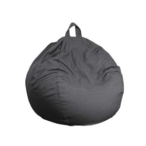 Pouf Poire Géant XXL  tissu effet lin - 120x150 cm - Gris