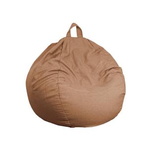 Pouf Poire Géant XXL  tissu effet lin - 120x150 cm - Marron