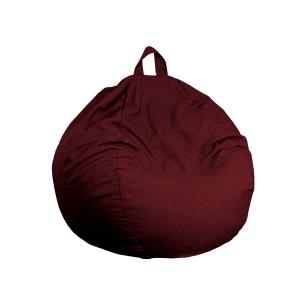 Pouf Poire Géant XXL  tissu effet lin - 120x150 cm - Prune