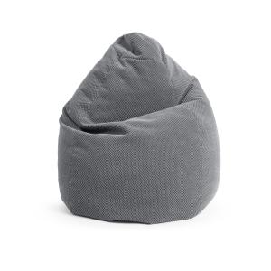 Pouf poire XL d'intérieur velours anthracite 70x110