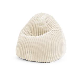 Pouf poire XL d'intérieur velours naturel 70x110