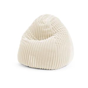 Pouf poire XL d'intérieur velours naturel 70x110 cm