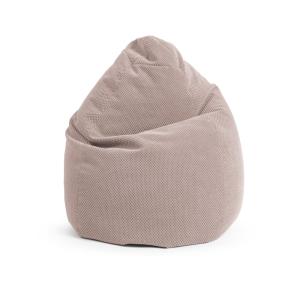 Pouf poire XL d'intérieur velours rose 70x110 cm