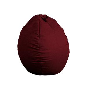 Pouf Poire XL  tissu effet lin - 110x120 cm - Prune