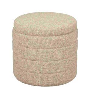 Pouf Pouffe Beige Bois H40.5