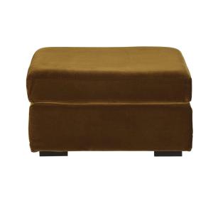 Pouf pour canapé modulable en velours coloris bronze