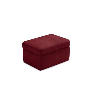 Pouf rangement fabriqué en Italie en tissu chenille bordeau…