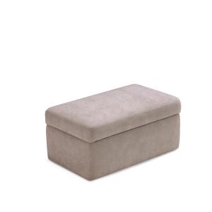 Pouf rangement fabriqué en Italie en tissu chenille camel 8…