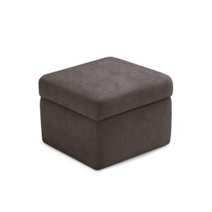 Pouf rangement fabriqué en Italie en tissu chenille marron…