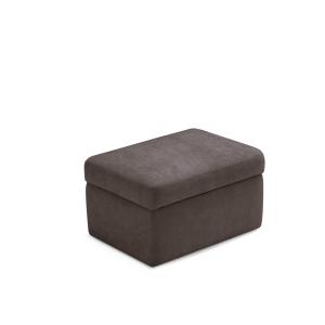 Pouf rangement fabriqué en Italie en tissu chenille marron…