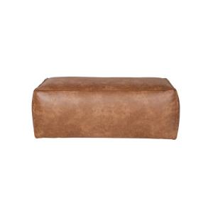 Pouf rectangulaire éco cuir marron