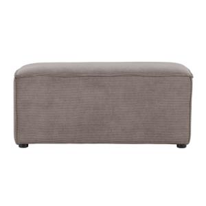 Pouf rectangulaire en tissu marron style moderne