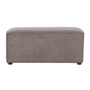 Pouf rectangulaire en tissu marron style moderne GILYO tiss…