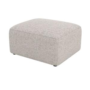 Pouf rectangulaire pour canapé modulable en tissu beige