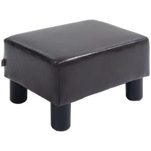 Pouf repose-pied tabouret bas 110 kg polyuréthane marron