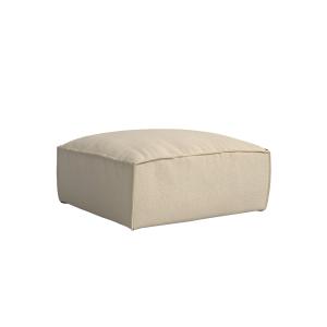 Pouf repose-pieds beige 103 x 103 cm