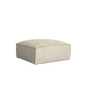 Pouf repose-pieds bouclé beige 103 x 103 cm