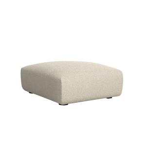 Pouf repose-pieds bouclé beige 93 x 102 cm