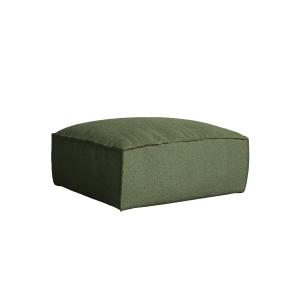 Pouf repose-pieds bouclé vert 103 x 103 cm