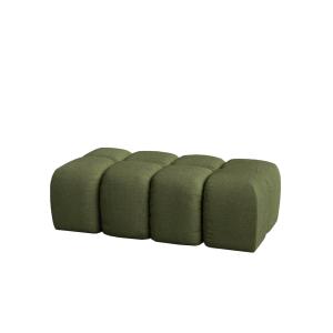 Pouf repose-pieds bouclé vert 128 x 64 cm