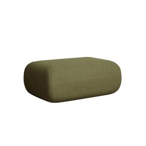 Pouf repose-pieds bouclé vert 60 x 98 cm