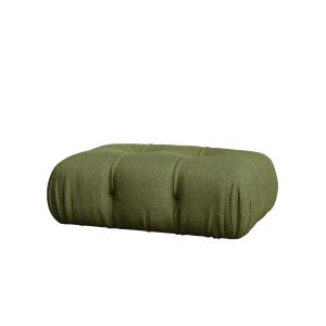 Pouf repose-pieds bouclé vert 66 x 99 cm