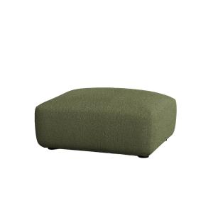 Pouf repose-pieds bouclé vert 93 x 65 cm