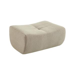 Pouf, repose-pieds bouclette texturée beige