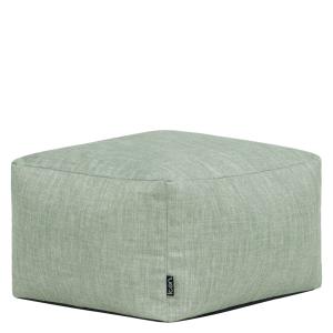 Pouf repose-pieds carré intérieur/extérieur en tissu tissé…