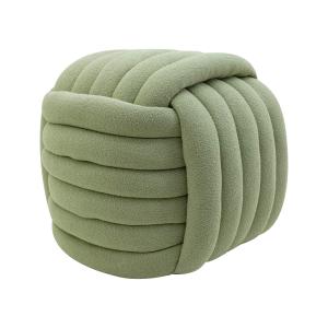 Pouf repose-pieds moderne en forme de pelote en tissu vert…