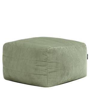 Pouf repose-pieds modulaire en velours côtelé vert sauge
