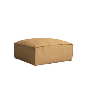 Pouf repose-pieds moutarde 103 x 103 cm