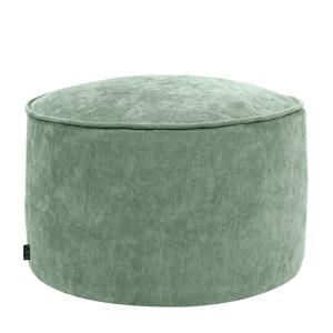 Pouf repose-pieds pouf rond  en tissu chenille texturé vert…