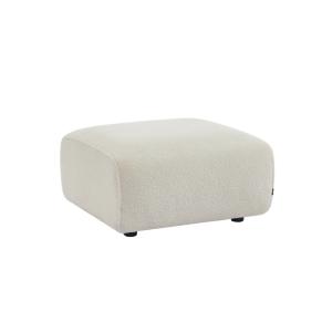 Pouf, repose-pieds pour canapé 2 places bouclette blanche