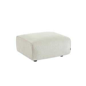 Pouf, repose-pieds pour canapé 2 places velours côtelé crèm…