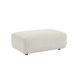 Pouf, repose-pieds pour canapé 3 places bouclette blanche