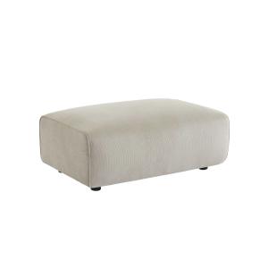 Pouf, repose-pieds pour canapé 3 places velours côtelé grei…