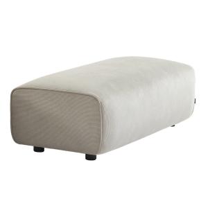Pouf, repose-pieds pour canapé d'angle 2 places velours côt…