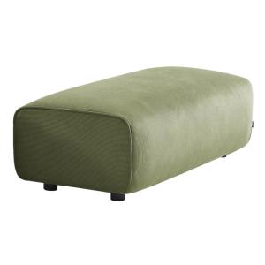 Pouf, repose-pieds pour canapé d'angle 2 places velours côt…