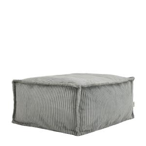 Pouf repose-pieds rectangulaire en velours côtelé recyclé g…